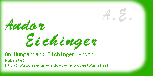 andor eichinger business card